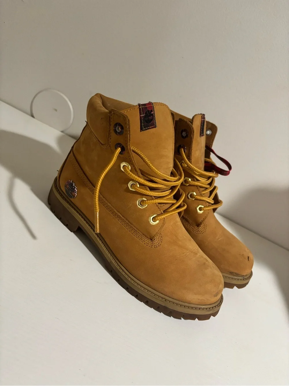 Timberland Kids Wheat Tan Lace-Up Boots